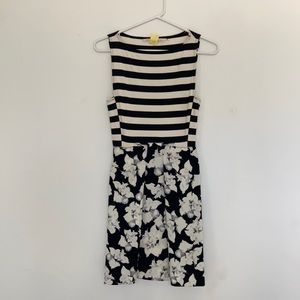 Rachel Roy Striped Floral Print Dress